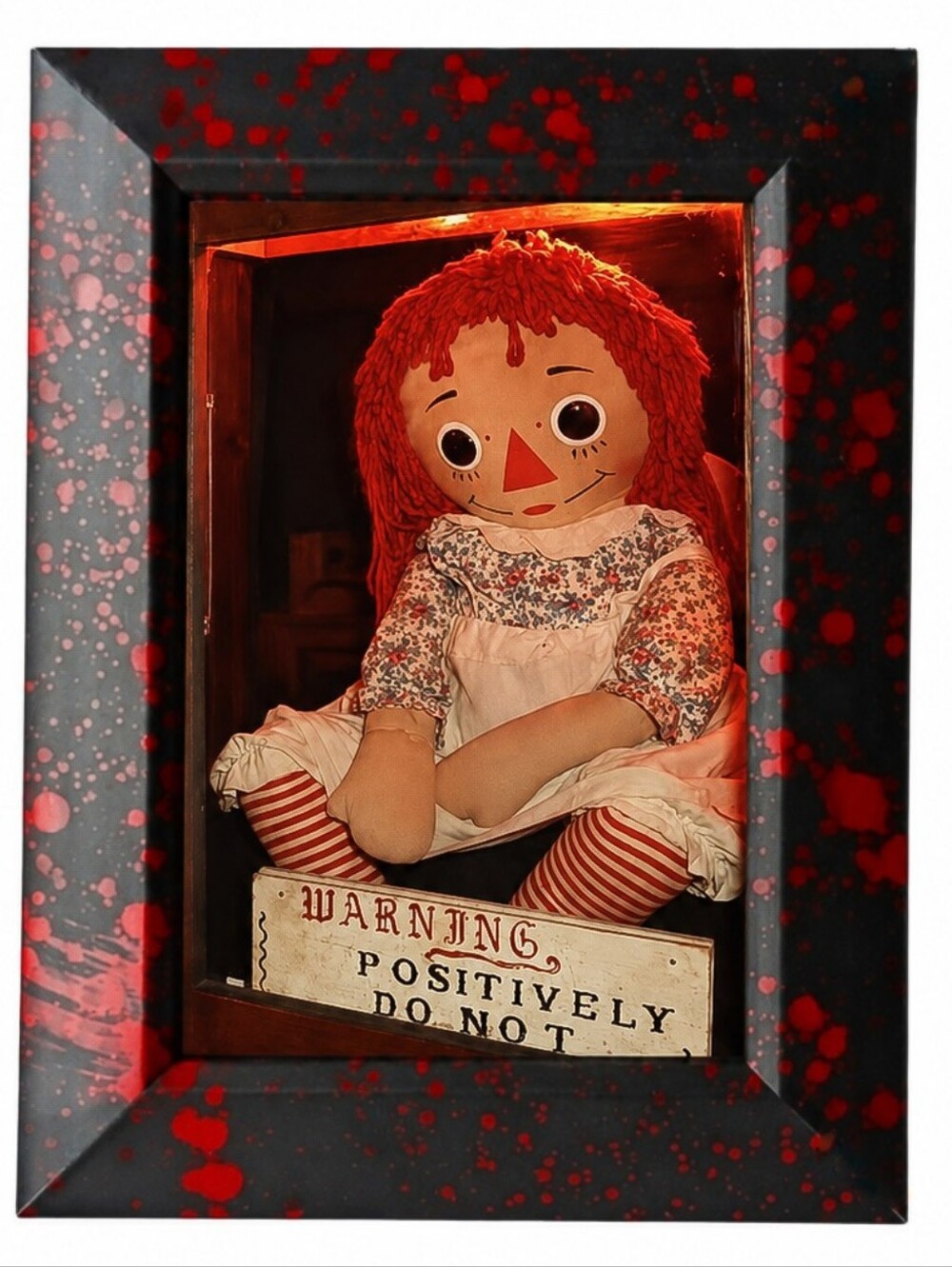 Vintage Anabelle Haunted Doll Oddity Paranormal Framed Photo Print Art Bloody